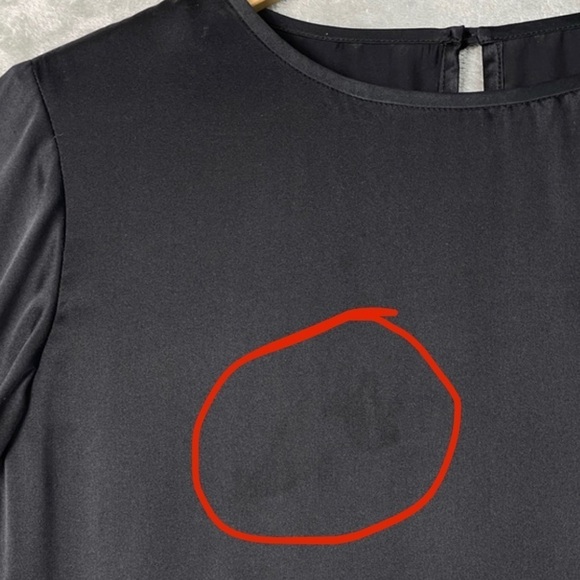 Cami NYC Fara Top Black Short Sleeved Silk Top with Fringe - Size XS - Picture 12 of 15